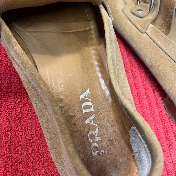 Prada Mens Loafers All Leather Upper and Out Soles Brown Made In Italy - Picture 10 of 16